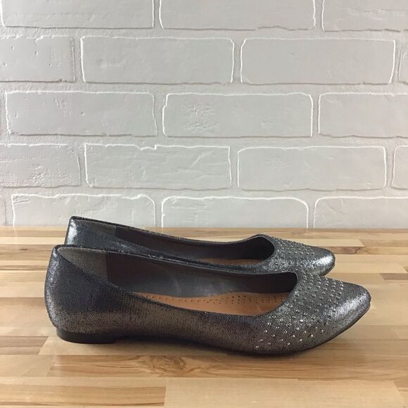 CALL it Spring ballerina sparkling shoes grey silver size 7.5 - Picture 3 of 12
